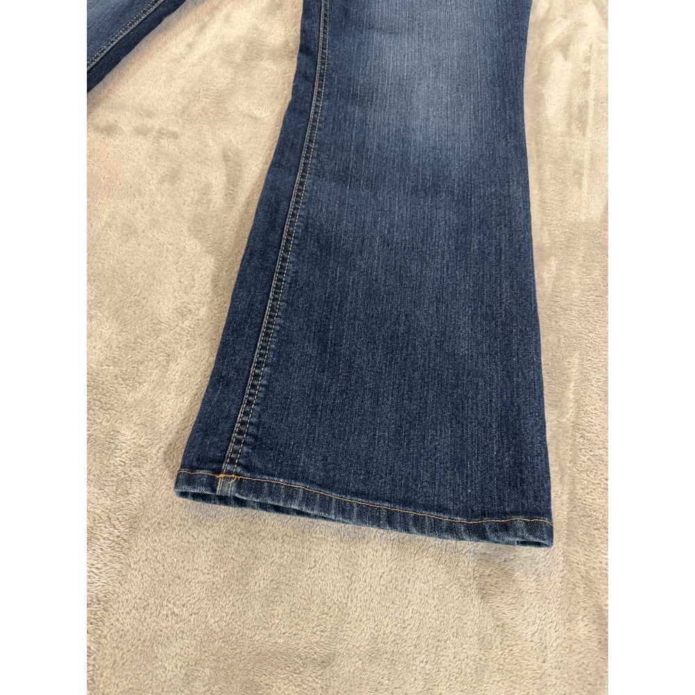 LEI Sophia Hipster Flare Jeans Juniors 17 Blue Bootcut Stretch Dark‎ Wash Denim - Picture 7 of 16